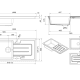 Fregadero de cocina Reno de Unisan Sanindusa croquis 3