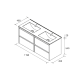 Conjunto mueble de baño Noja Salgar Croquis 14