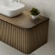 Mueble de baño con encimera de madera maciza Baviera Bruntec detalle 6