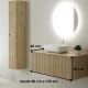 Mueble de baño con encimera de madera maciza Baviera Bruntec croquis 6