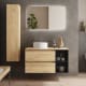 Conjunto mueble de baño con lavabo sobre encimera Bequia Salgar principal 3