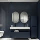 Lavabo encastrado para dos grifos de un seno 12 cm alto Lila Visobath principal 1