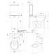 Inodoro completo Winner Confort PMR Unisan Sanindusa croquis 8