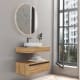 Conjunto mueble de baño con encimera de madera 12 cm de alta Sensi Inve Principal 0