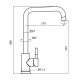 Grifo de cocina Noah de GME croquis 8