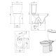 Pack inodoro + Bidé Benissa Unisan Sanindusa croquis 4