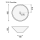 Lavabo sobre encimera Comillas Bruntec croquis 2