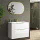 Conjunto mueble de baño fondo reducido 41cm Comet tirador dorado Coycama principal 0