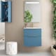 Conjunto mueble de baño fondo reducido 41cm Comet tirador dorado Coycama principal 2