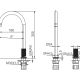 Grifo de cocina Manacor de Imex croquis 7