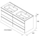 Conjunto mueble de baño Born Salgar croquis 5