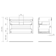 Conjunto mueble de baño Born Salgar croquis 8