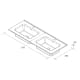 Conjunto mueble de baño Born Salgar croquis 7