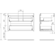 Conjunto mueble de baño con lavabo sobre encimera Born Salgar croquis 8