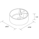 Conjunto mueble de baño con lavabo sobre encimera Born Salgar croquis 6
