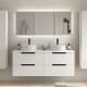 Conjunto mueble de baño Leni Salgar con lavabo sobre encimera principal 4