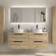 Conjunto mueble de baño Leni Salgar con lavabo sobre encimera principal 2