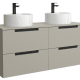 Conjunto mueble de baño Leni Salgar con lavabo sobre encimera principal 7