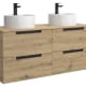 Conjunto mueble de baño Leni Salgar con lavabo sobre encimera principal 3