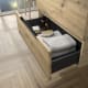 Conjunto mueble de baño Leni Salgar con lavabo sobre encimera detalle 13