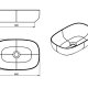 Lavabo sobre encimera Artic Viso croquis 2