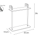 Repisa de baño doble Bruntec croquis 1
