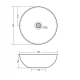 Lavabo sobre encimera Villarreal Bathco croquis 2