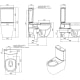 Inodoro completo Sanibold Unisan Sanindusa croquis 6