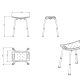 Taburete de baño PMR Medimex croquis 1