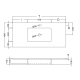 Lavabo encastrado Ambar Coycama croquis 6