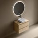 Mueble de baño fondo reducido 39 cm con encimera de madera Roma Bruntec principal 2