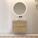 Mueble de baño fondo reducido 39 cm con encimera de madera Roma Bruntec principal 1