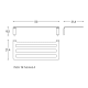 Toallero estante de baño Line Cosmic croquis 3