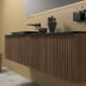 Mueble de baño con encimera de madera Biba Salgar detalle 1