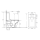 Pack inodoro a suelo + cisterna + bidé NEW París Bruntec Croquis 8