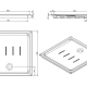 Plato de ducha de cerámica Waterline Unisan croquis 2