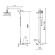 Conjunto de ducha Roma Imex croquis 8