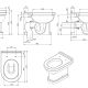 Pack inodoro + cisterna empotrada Vintage Unisan Sanindusa croquis 4