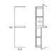 Columna de baño Box de Viso Bath Croquis 5