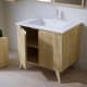 Conjunto de mueble de baño de madera maciza Alpes 14 Bruntec detalle 2