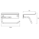 Portarrollos de baño con repisa Essential Medimex croquis 6