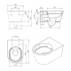 Pack inodoro suspendido + cisterna empotrada + pulsador Urb. Y 52 Unisan Sanindusa croquis 5