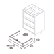 Conjunto mueble de baño Attila Salgar croquis 14