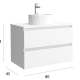 Mueble de baño para lavabo sobre encimera Bequia Salgar detalle 8