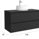Mueble de baño para lavabo sobre encimera Bequia Salgar detalle 9