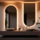 Espejo arco con luz LED Lama Bruntec ambiente 4