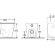 Pack Inodoro + cisterna empotrada + pulsador Square Bruntec croquis 8