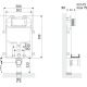 Pack Inodoro + cisterna empotrada + pulsador Square Bruntec croquis 7