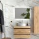 Conjunto mueble de baño con lavabo sobre encimera Born Salgar principal 0