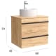 Conjunto mueble de baño con lavabo sobre encimera Born Salgar detalle 4